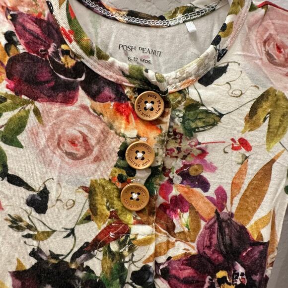 Posh Peanut Floral Bamboo Skirted Bodysuit - Picture 3 of 7